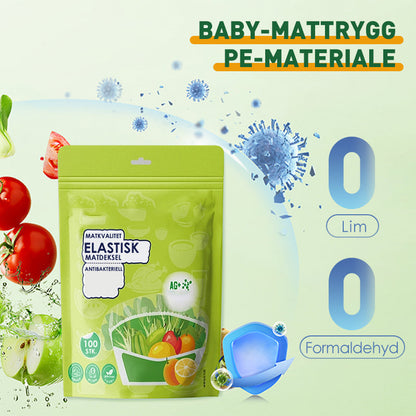 100 unidades. Capa elástica para alimentos, de qualidade alimentar - Antibacteriana