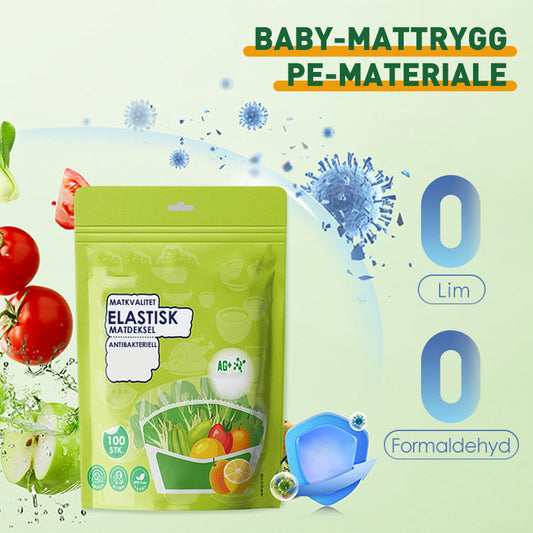 100 unidades. Capa elástica para alimentos, de qualidade alimentar - Antibacteriana