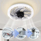 Luz com ventilador ajustável e silenciosa 2 em 1 com controlo remoto