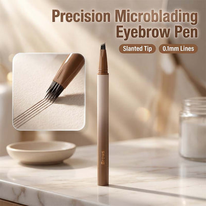 🖌️ 50% DE DESCONTO! Caneta para microblading de sobrancelhas – ponta em forma de garfo de 0,1 mm, traços semelhantes a fios de cabelo. À prova de água e de manchas. Sobrancelhas naturais em segundos! 💁‍♀️🌸