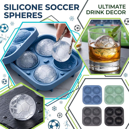 Molde de silicone para bolas de gelo em forma de bola de futebol
