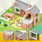 Conjunto de brinquedos de construção e simulação DIY com 214 peças para crianças