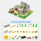 Conjunto de brinquedos de construção e simulação DIY com 214 peças para crianças