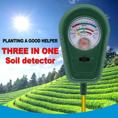 Detetor de solo 3 em 1 com indicador