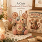 Kit de costura artesanal com rato de peluche vintage