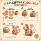 Kit de costura artesanal com rato de peluche vintage