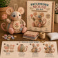 Kit de costura artesanal com rato de peluche vintage