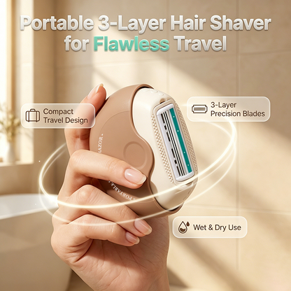 Máquina de cortar cabelo portátil de 3 camadas com tampa giratória