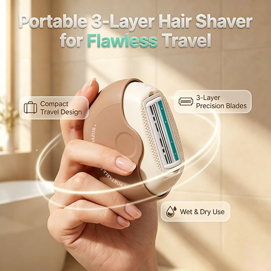 Máquina de cortar cabelo portátil de 3 camadas com tampa giratória