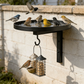 Bebedouro para pássaros em metal para fixação na parede – Acabamento em bronze antigo 🐦🛁🧱🏡