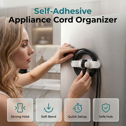 Organizador autoadesivo de silicone para cabos de aparelhos