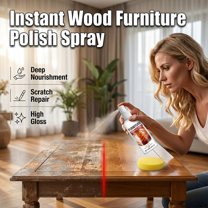 💎Spray para polir móveis – Restaura instantaneamente o brilho da madeira, nutre e protege. Inclui uma esponja macia. Dá uma nova vida aos móveis antigos! 💫🛋️