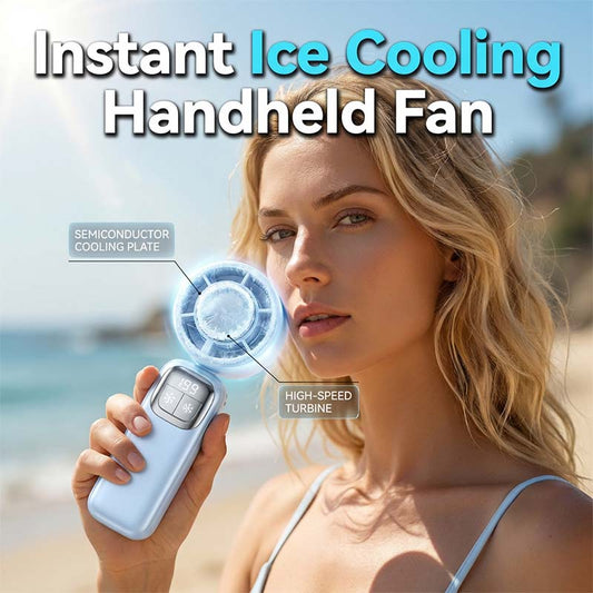 🔥 Promoção de Verão 📢 60% DE DESCONTO (Antes 59,99 €, Agora 25,99 €)!! ⚡ Mais de 50 mil unidades vendidas! ❄ Ventilador portátil dobrável com ecrã LED