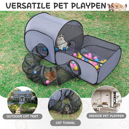 ⏳Desconto de 50% por tempo limitado⏰Túnel grande para gatos, para brincar e descansar🐈🐈‍⬛🏠