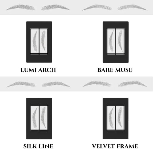 Kit de carimbos para sobrancelhas com efeito microblading à prova de água