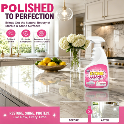 ✨ Stone cleaner & polish – removes stains, adds shine, fresh floral scent!