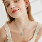 💞2026 HOT SALE💞TEARDROP NECKLACE WITH BLUE STONE — Sparkling Crystal Halo & Adjustable Chain