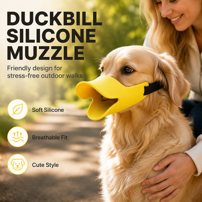 🎉🎉Surprise 57% off！🐕Protect you and your furry friends！😊Cute Duck Bill Silicone Dog Muzzle