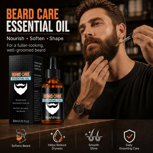 ✨ Óleo essencial para cuidados com a barba – de rápida absorção, não oleoso, nutre a pele e a barba🌿