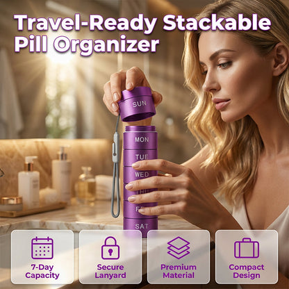 7 Day Stackable Metal Pill Organizer