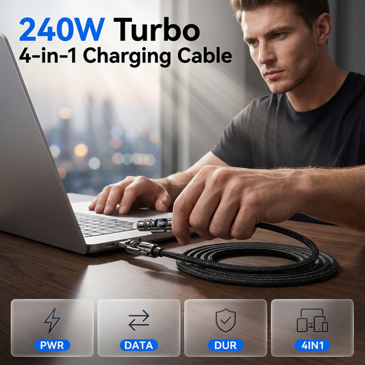 Smart Digital Display 4-in-1 Charging Cable