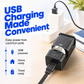 Recarregue pilhas de moeda em qualquer lugar! Carregador de bolso USB-C com um único botão