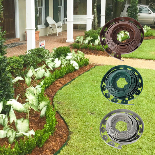 🌿 50% DE DESCONTO AGORA! 🏡 Borda para jardins sem necessidade de escavação – rolo de 10 m, resistente às intempéries e com 30 pinos – bordas de relvado limpas e bem definidas 🛡️