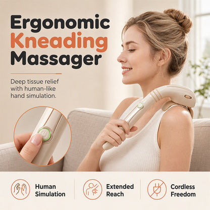 Deixa de implorar por uma massagem nas costas — este massageador de cabo comprido chega a todos os pontos de tensão que tu não consegues alcançar. Ergonómico, sem fios e surpreendentemente potente. Os teus ombros vão finalmente sentir a diferença. ✨