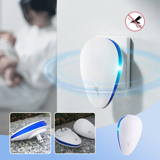 Repelente eletrónico de mosquitos e insetos com ligação à tomada, dispositivo repelente de pragas silencioso e não tóxico para utilização em interiores, na casa, no quarto e na cozinha