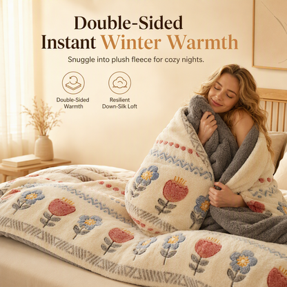 ⏳50% de desconto por tempo limitado⏰🛌 Edredão de velo Sherpa de dupla face – Edredão de inverno espesso e quente, com toque suave a veludo | Roupa de cama aconchegante para o máximo conforto❄️