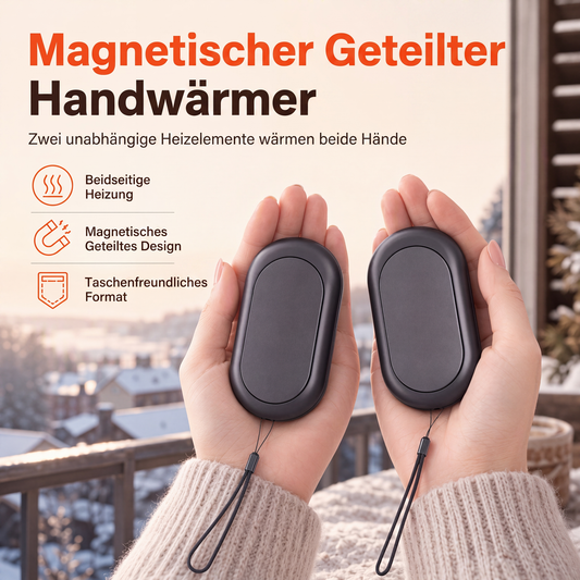 📢⏰Magnetic, Splittable 2-in-1 Rechargeable Hand Warmer – Mini Portable USB Electric Hand Warmer