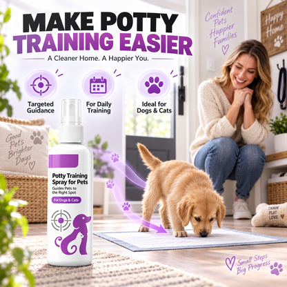 🥳PROMOÇÃO QUENTE🥳💞Mais de 10 mil unidades vendidas! Spray para o treino de higiene! Orienta os animais de estimação, spray seguro e fácil de usar. Uma casa mais limpa – não percas a tua oportunidade! ✅