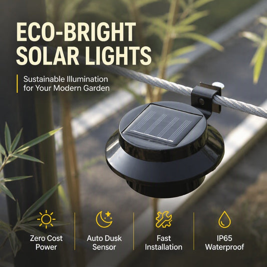 ☀️ Candeeiro de parede solar LED para calhas | Iluminação decorativa para exterior