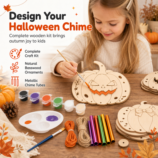 ⏳Compre 1 e ganhe 1 grátis!!!⏰Crie a sua própria abóbora num instante! Kit de bricolage em madeira, sem complicações🎃✨🖌️