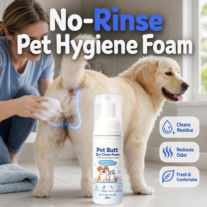📢 📢 Desconto de 50 % no último dia🐱🐶Espuma de limpeza a seco sem enxaguamento para a zona anal de cães e gatos