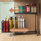 💪 50% DE DESCONTO! 🥫 Prateleira Deslizante Dupla Organizadora de Armário – 5 alturas ajustáveis, 2 bandejas & aço carbono resistente – Grande capacidade, sem necessidade de instalação – Ideal para cozinha & organização ✨