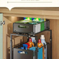 💪 50% DE DESCONTO! 🥫 Prateleira Deslizante Dupla Organizadora de Armário – 5 alturas ajustáveis, 2 bandejas & aço carbono resistente – Grande capacidade, sem necessidade de instalação – Ideal para cozinha & organização ✨