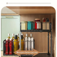 💪 50% DE DESCONTO! 🥫 Prateleira Deslizante Dupla Organizadora de Armário – 5 alturas ajustáveis, 2 bandejas & aço carbono resistente – Grande capacidade, sem necessidade de instalação – Ideal para cozinha & organização ✨