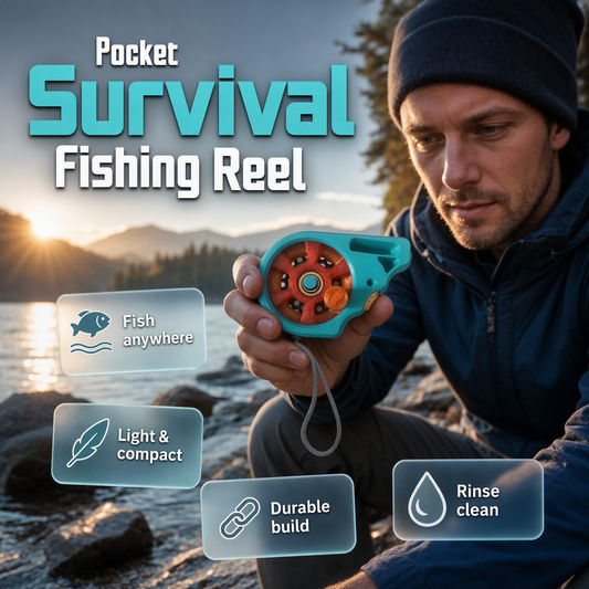 Dispositivo portátil de carreto de pesca de bolso sem haste