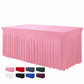 ⏳Time-Limited Special⏰Pleated Table Skirt for Rectangular Tables Wedding Birthday Party Decoration and Market Stall Display
