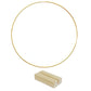 🌸 Gold-Tone Decorative Hoop with Wooden Stand
