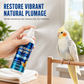 Spray para cuidados com as penas das aves e desodorizante