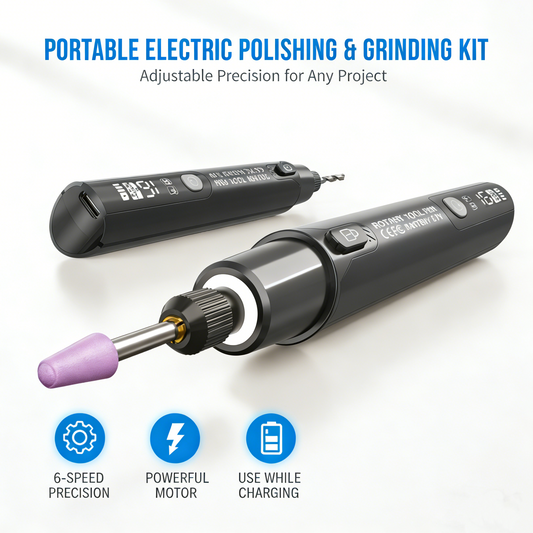 Kit portátil de polimento e esmerilagem elétrico