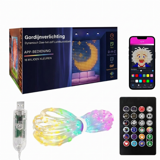 ⏳Promoção por tempo limitado⏰De luzes comuns a um espetacular espetáculo de luzes! Desenha padrões, adiciona texto ou fotos e deixa as cores dançarem ao som da música – à prova de água e alimentado por USB!
