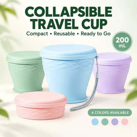 ⏳Desconto de 50% por tempo limitado⏰Copo de viagem dobrável — Compacto, ultraleve e fácil de transportar🥤🎒