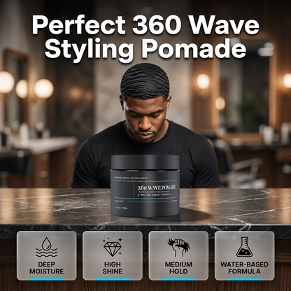 🌊💈✨Wave Pomade – Cera capilar de fixação média, à base de água e com alto brilho