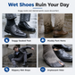 Capas impermeáveis de silicone para sapatos, de cano alto, para chuva