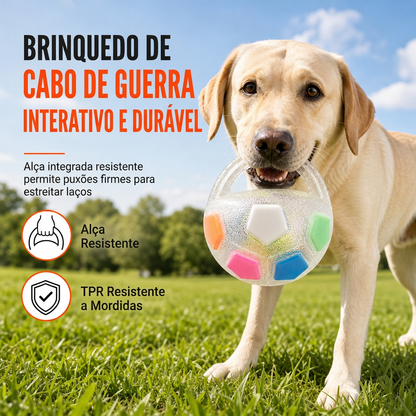 ⚽🐶✨ BOLA DE FUTEBOL INTERATIVA PARA CÃES COM ALÇAS ✨🐶⚽