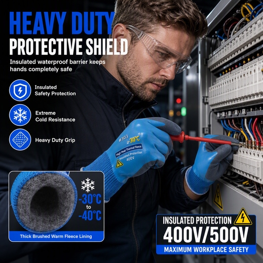 🧤 Waterproof Fleece-Lined Winter Work Gloves