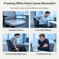Winter Thickened Plush Integrated Heated Seat Cushion with Backrest Removable and Washable Warm Chair Pad for Office and Student Desk Chairs